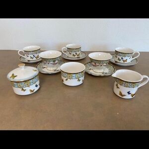 Elegant “Grace” Butterfly Tea Set with Gold Accents (SOLD)